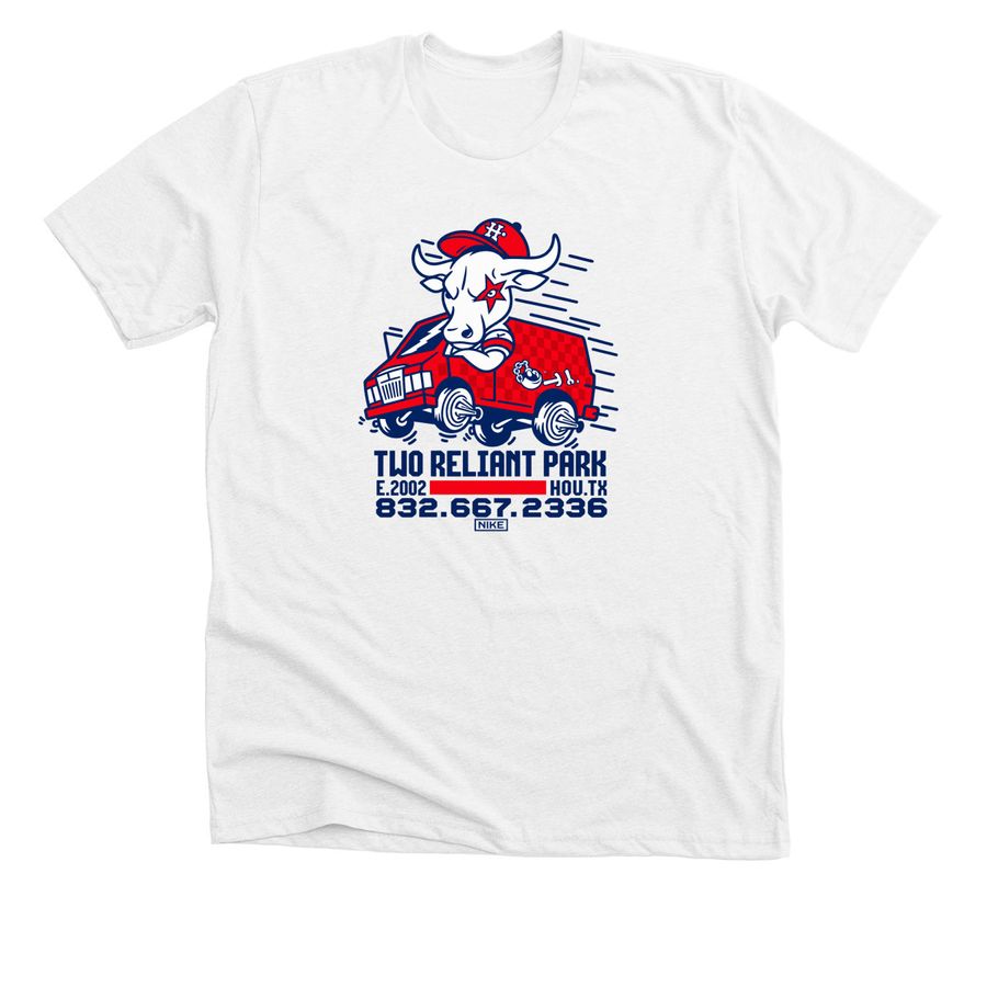 Houston Texans Two Reliant Park shirt, a Solid White Blend Premium Unisex Tee