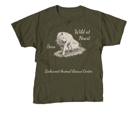 Sera shirts, a Military Green Youth Unisex Tee