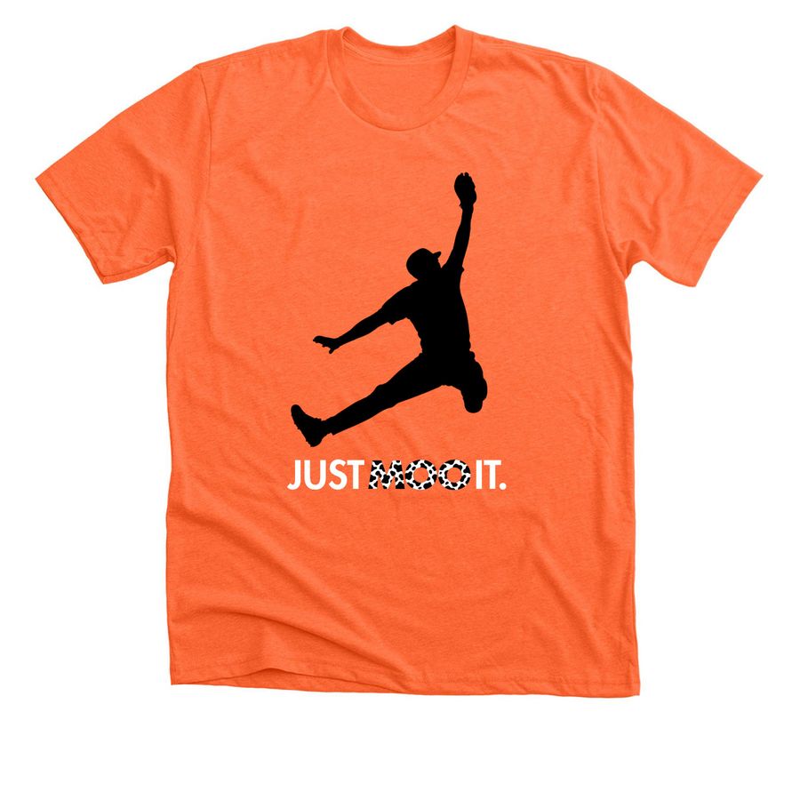 Just MOO It, a Heather Orange Premium Unisex Tee