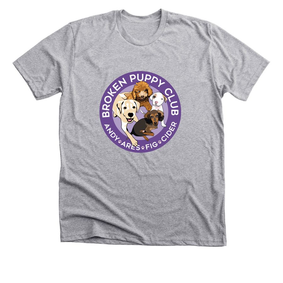 Broken Puppy Club!, a Athletic Heather Premium Unisex Tee