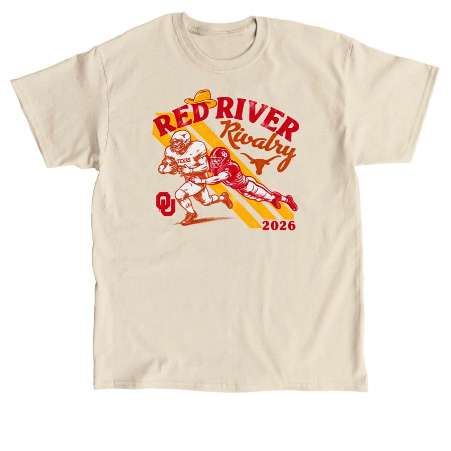 Official Texas vs Oklahoma Football Players S, a Sand Classic Unisex Tee