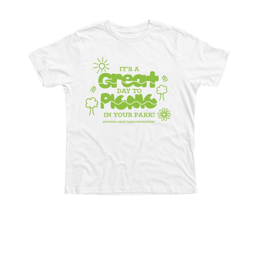 Picnic in Your Park - Youth Tee, a Solid White Blend Premium Youth Tee