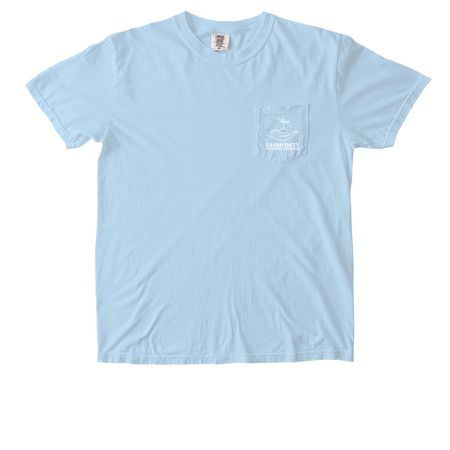 FarmFinity at Stone View Farm, a Chambray Comfort Colors Pocket Tee