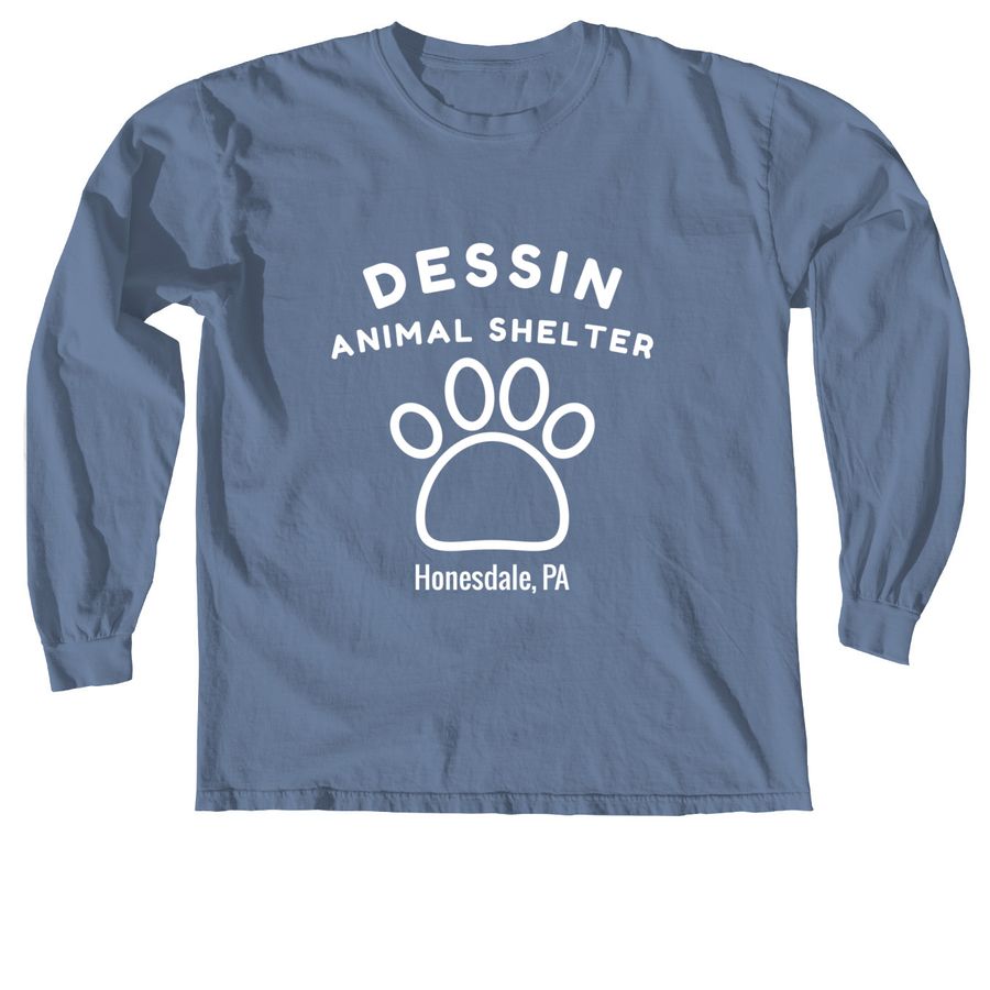 Dessin Animal Shelter Tee, a Blue Jean Comfort Colors Long Sleeve Tee