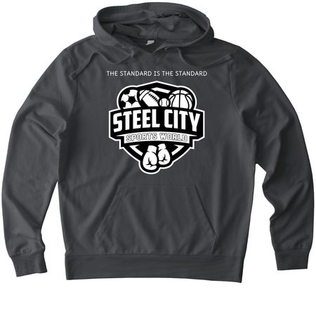 SAVING LIVES, a Terrain Grey Allmade Organic French Terry Pullover Hoodie
