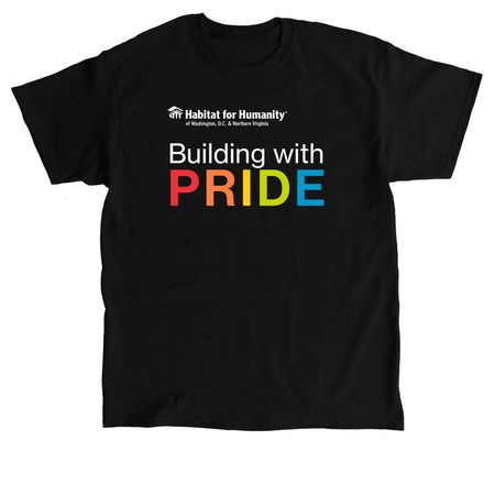 Building with Pride, a Black Classic Unisex Tee