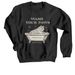 Bathtime! Wash your paws!, a Black Crewneck Sweatshirt