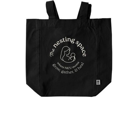 The Nesting Space Totes, a Black Recycled Cotton Tote Bag