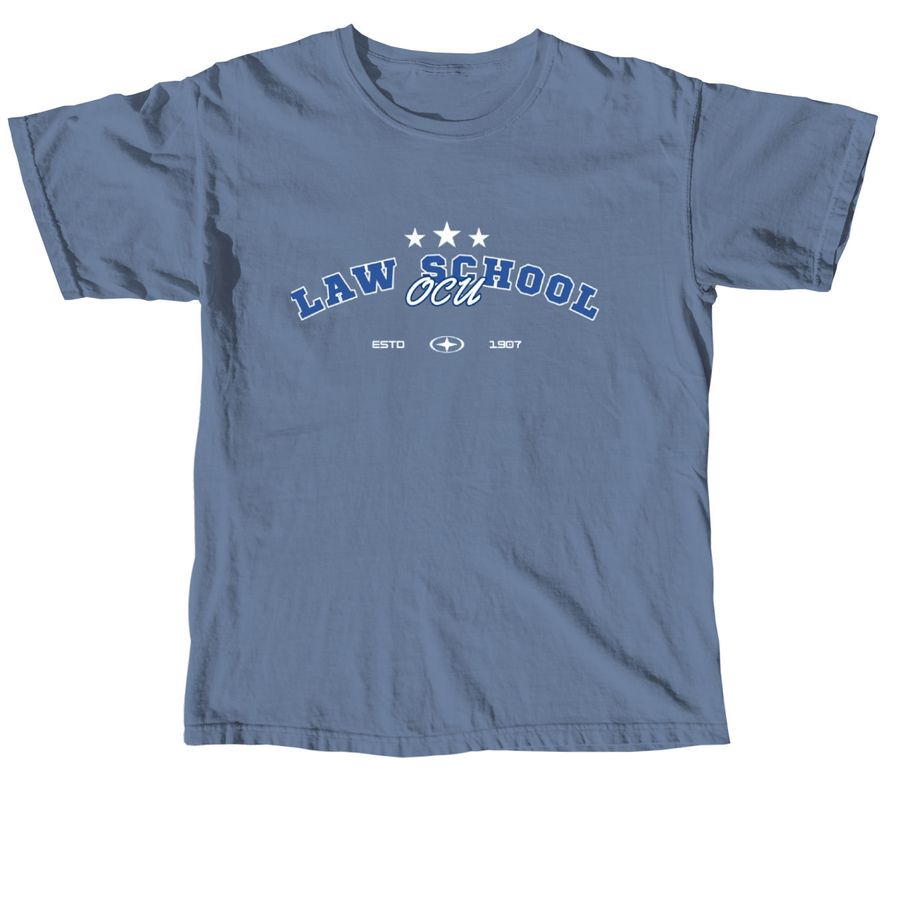 OCU Law Stars, a Blue Jean Comfort Colors Unisex Tee