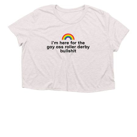 Roller Derby!, a Heather Dust Women?s Flowy Cropped Tee