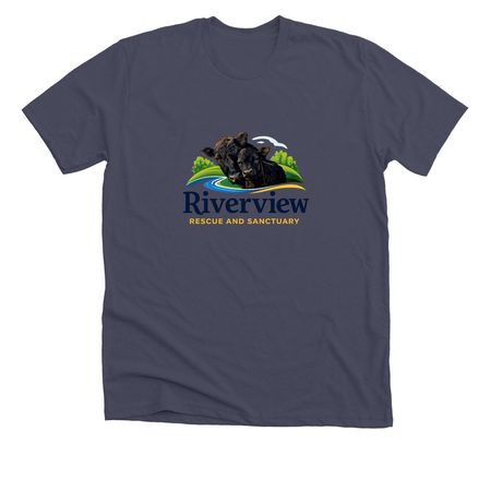 Riverview Rescue logo shirt, a Heather Midnight Navy Premium Unisex Tee
