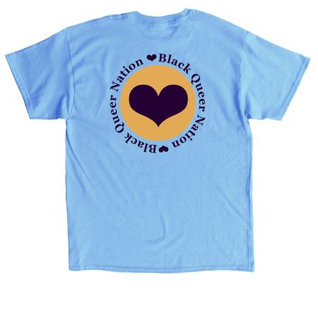 Love BQN&nbsp;, a Carolina Blue Classic Unisex Tee (back-view)