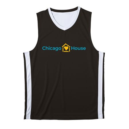 Chicago House and Social Service Agency, a Black/ White Reversible Basketball Jersey