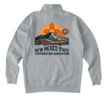 New Mexico State Shoot ? 2026, a Grey Heather Midweight Quarter Zip Pullover (back-view)