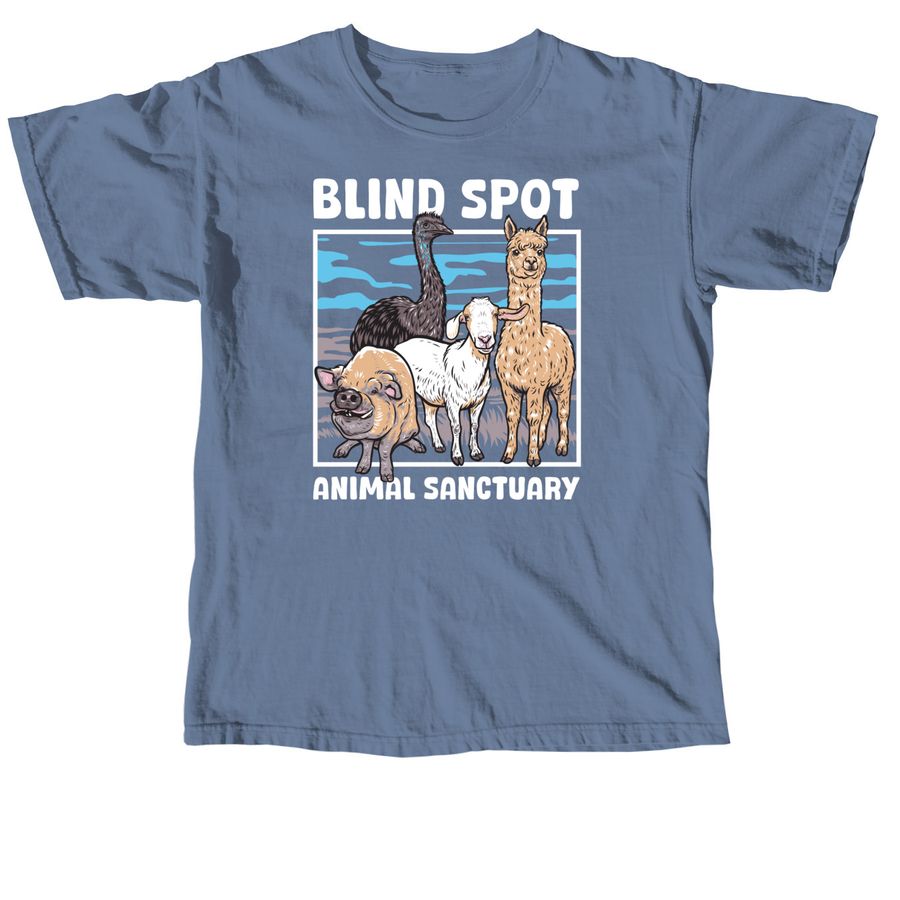 Blind Spot Animal Sanctuary 2026, a Blue Jean Comfort Colors Unisex Tee