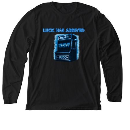 Luck Has Arrived, a Solid Black Blend Premium Long Sleeve Tee
