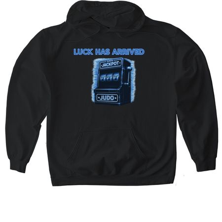 Luck Has Arrived, a Black Gildan Softstyle Pullover Hoodie