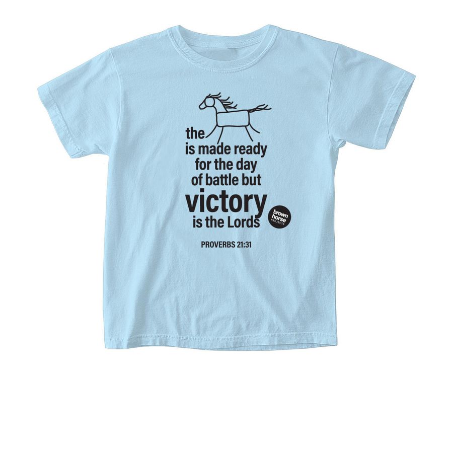 Victory is the Lord's, a Chambray Comfort Colors Youth Tee