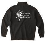 Arvada Center Dance Merch, a Black Midweight Quarter Zip Pullover (back-view)