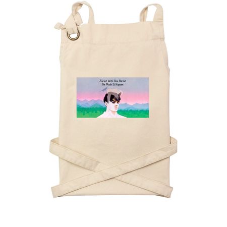 The Zacket we COOKING Apron., a Natural Cotton Canvas Pocket Apron