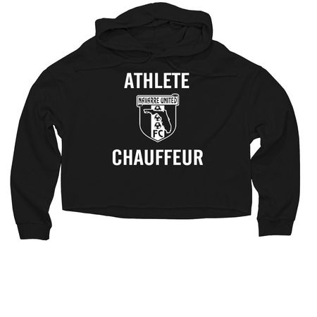 NUFC Chauffeur, a Black Women?s Lightweight Cropped Hoodie