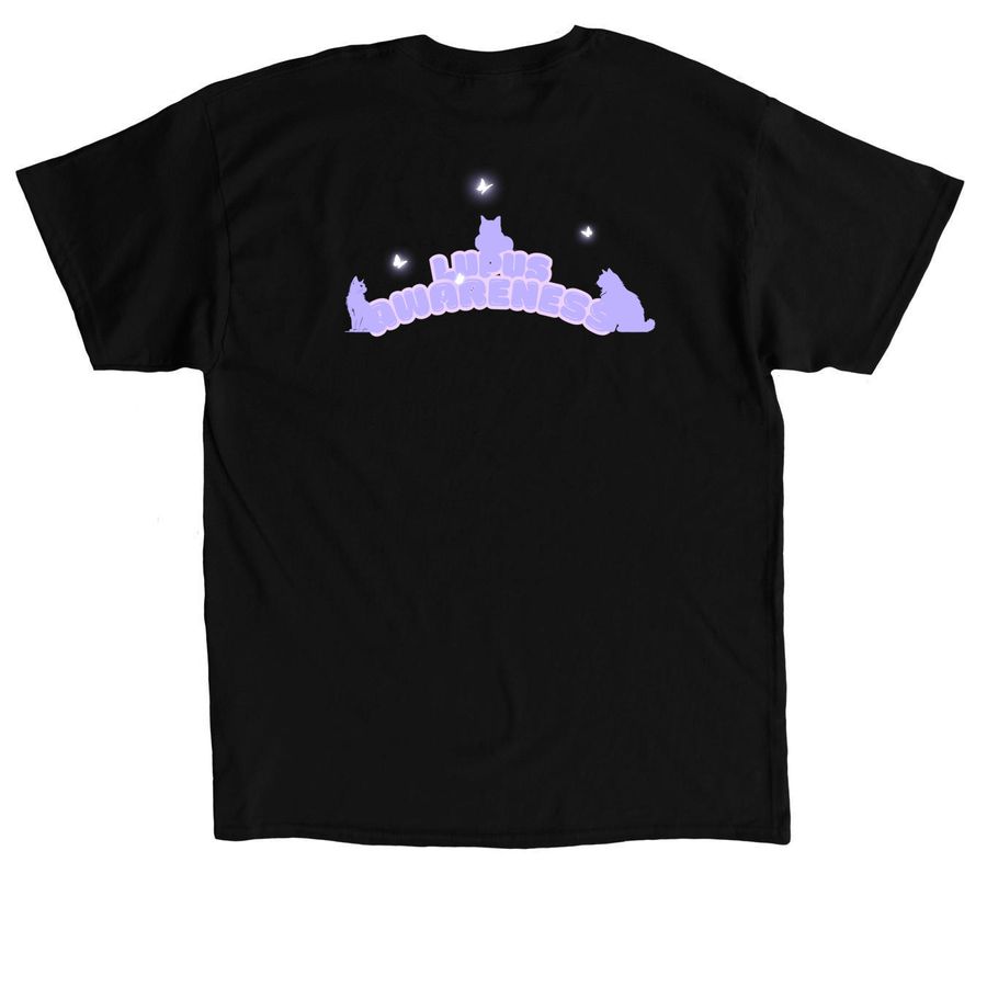 JazCatCove Lupus Awareness (Black), a Black Classic Unisex Tee (back-view)