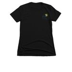 Mulherin Home - Bruce by the Bay, a Black Women's Slim Fit Tee (back-view)