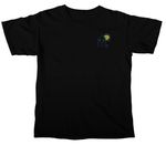 Mulherin Home - Bruce by the Bay, a Black Comfort Colors Unisex Tee (back-view)