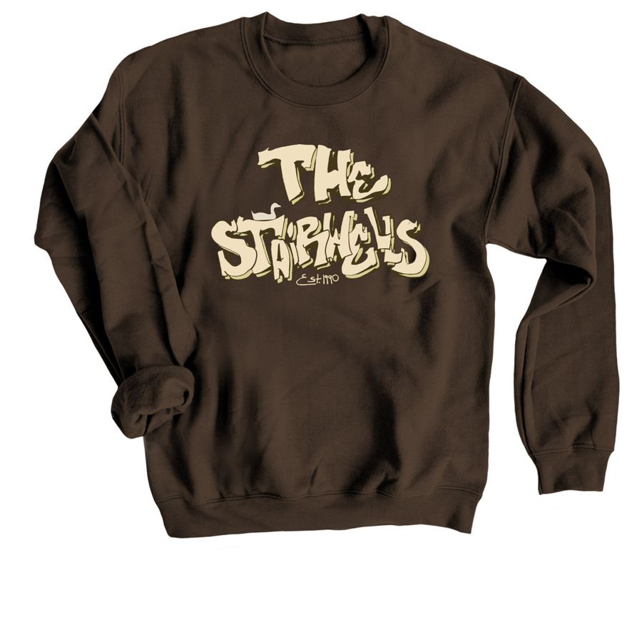 The Stairwells Sweatshirt (Cream), a Dark Chocolate Crewneck Sweatshirt