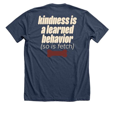 Detroit Hearts and Hounds kindness shirts, a Heather Navy Premium Unisex Tee (back-view)