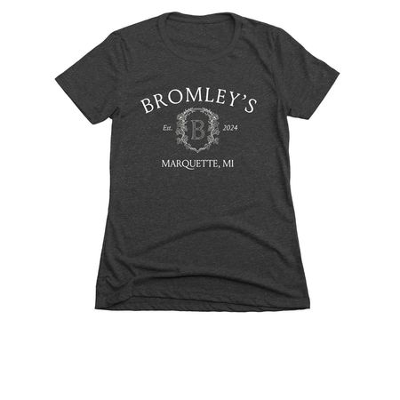 Bromley's Books Ivy, a Charcoal Women's Slim Fit Tee