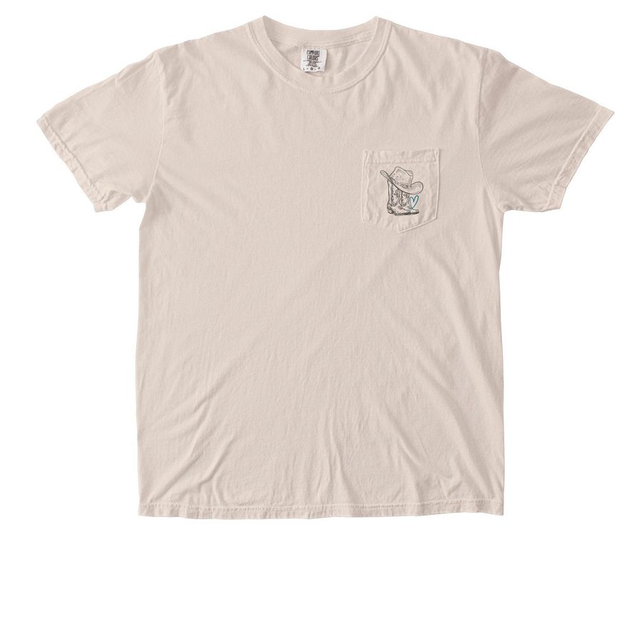 In Loving Memory of Dwight, a Ivory Comfort Colors Pocket Tee