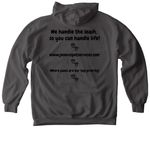Jenevi's Pet Services Merch 1, a Pepper Comfort Colors Pullover Hoodie (back-view)