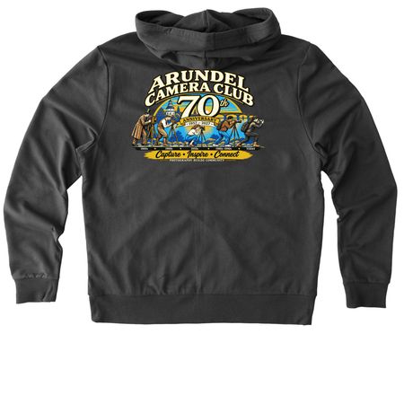 Arundel Camera Club Anniversary Evolution, a Terrain Grey Allmade Organic French Terry Zip Up Hoodie