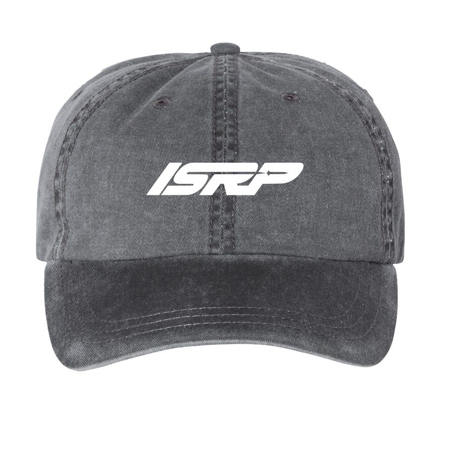 Worm Logo Hats, a Black Printed Pigment Dye Baseball Cap