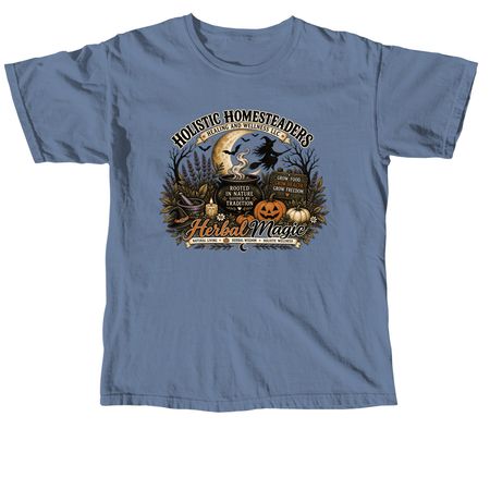 Spooky Herbal Magic, a Blue Jean Comfort Colors Unisex Tee