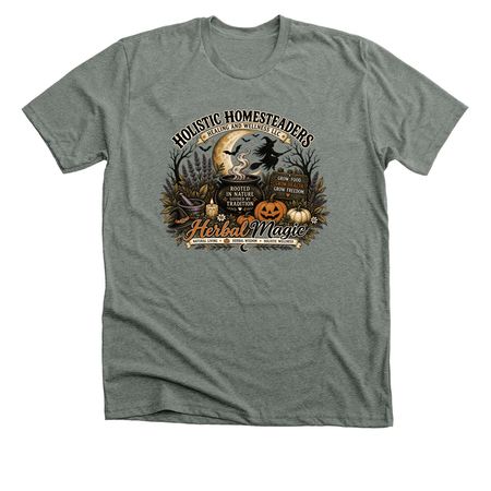 Spooky Herbal Magic, a Deep Heather Premium Unisex Tee