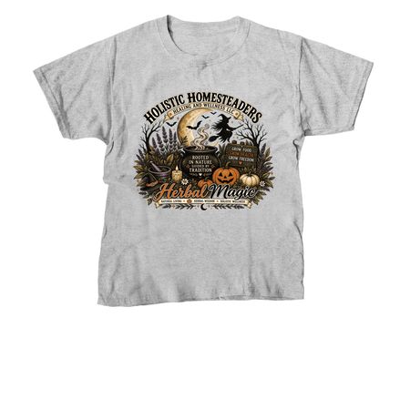 Spooky Herbal Magic, a Sport Grey Youth Unisex Tee