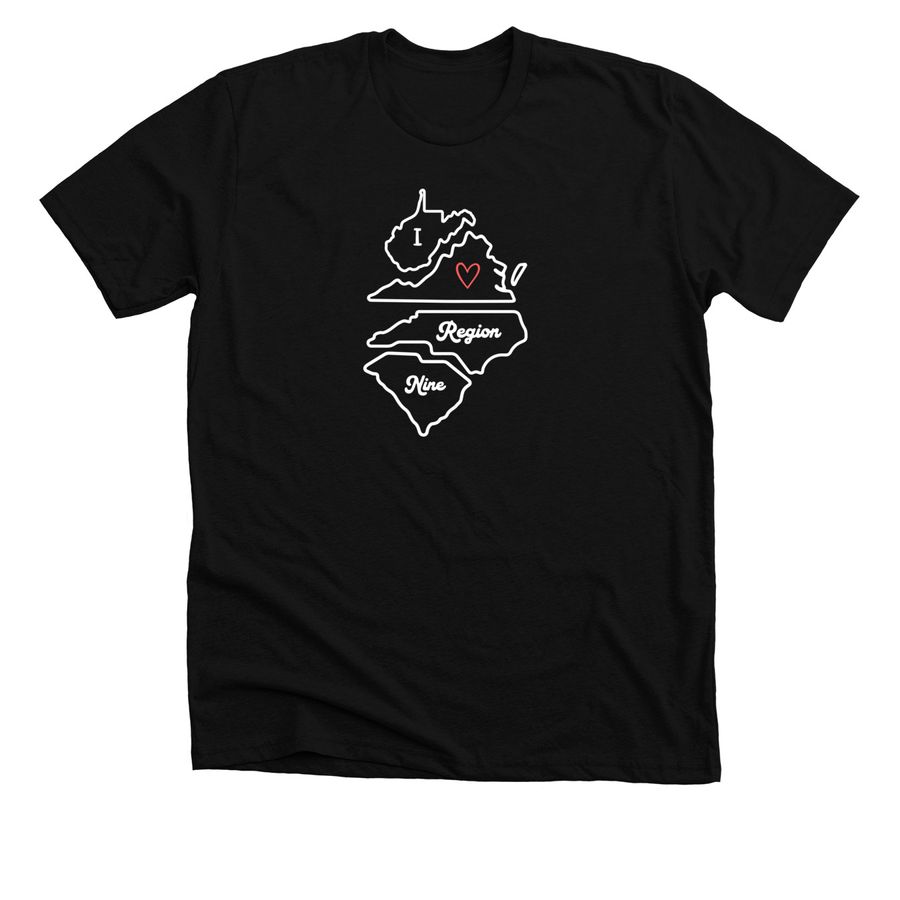 I ?? Region 9, a Solid Black Blend Premium Unisex Tee