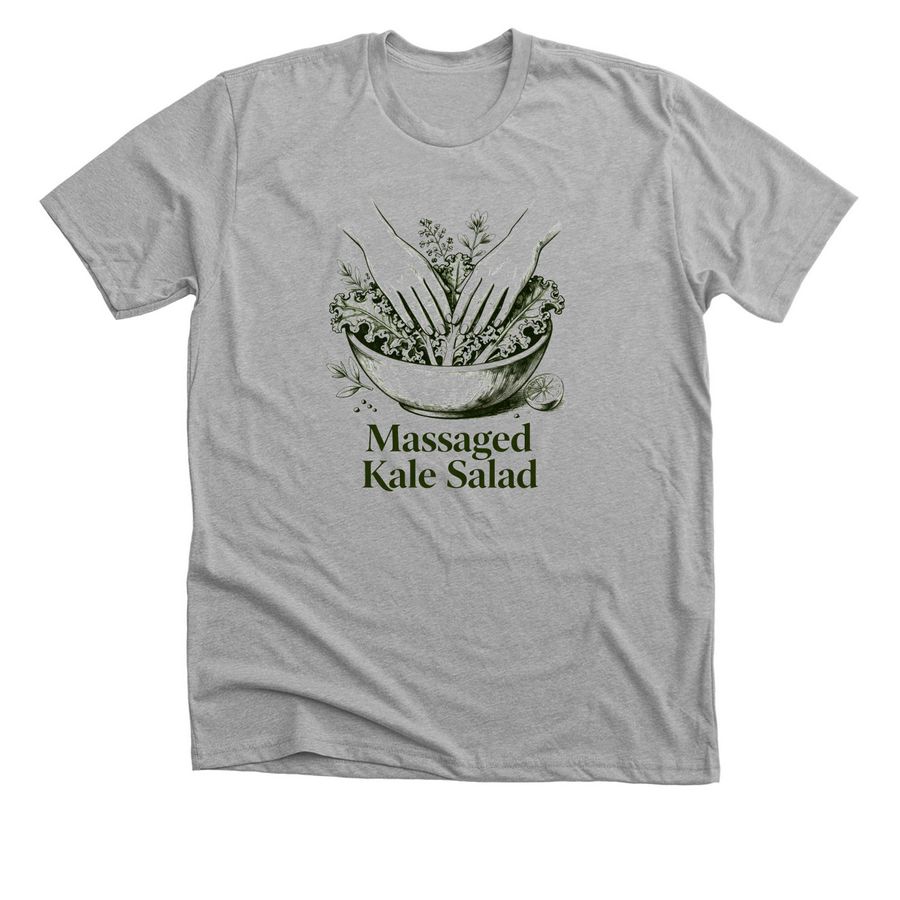 Massaged Kale Salad, a Athletic Heather Premium Unisex Tee