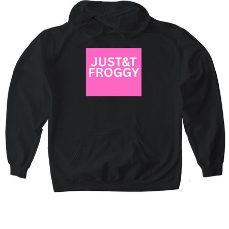 JusT&T Froggy, a Black Gildan Softstyle Pullover Hoodie