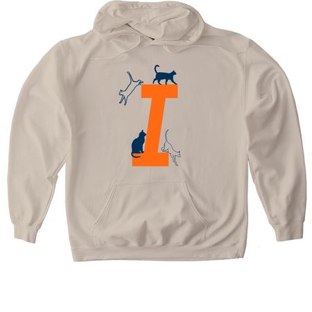 Cats in the College 2.0, a Sand Gildan Softstyle Pullover Hoodie