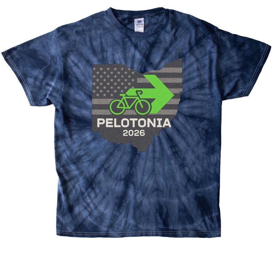 OSU Pelotonia Patriotic 2026, a Navy Classic Tie Dye Tee
