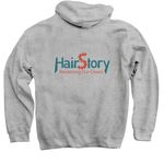 HairStory T-shirt, a Sport Grey Pullover Hoodie (back-view)