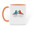 Bird Nerd Mug ver. 4, a Orange Two-Tone Ceramic Mug (back-view)