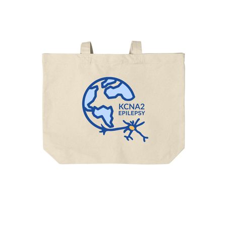 KCNA2 Epilepsy Tote, a Natural Cotton Canvas Tote Bag