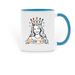 Carleen is Queen Mug, a Light Blue Two-Tone Ceramic Mug