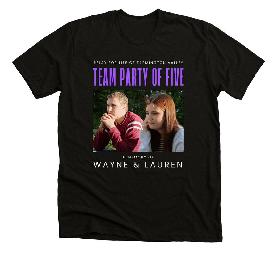 Party of Five Fundraising, a Solid Black Blend Premium Unisex Tee