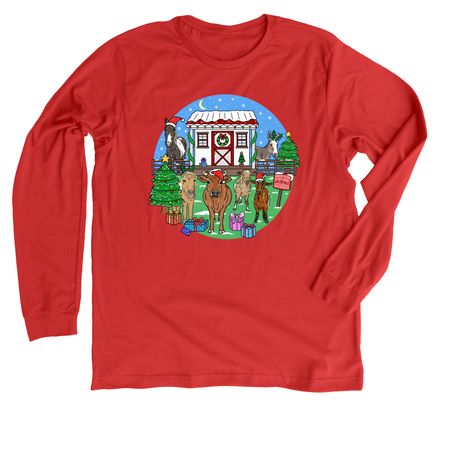 Little Buckets Christmas&nbsp;, a Heather Red Premium Long Sleeve Tee
