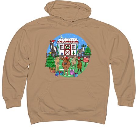 Little Buckets Christmas&nbsp;, a Sandstone Midweight Pullover Hoodie